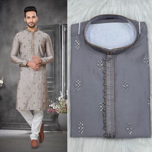 Vêtements à la mode kurta et pyjama readymade pas cher bas prix hommes indiens portent fabrication en gros surat - Product Image 2