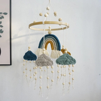 Décoration bohème neutre, mobile de berceau, mobile nuage, motifs en macramé, décoration intérieure, vente en gros en provenance du Vietnam