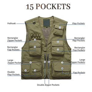 <b>Reflective</b> Logo Customized Hot Sale Multiple Security Workwear Hi Vis Polyester Breathable <b>Reflective</b> <b>Vest</b> Stripes Multi Pockets - Product Image 4