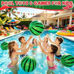 Pelota de Playa Inflable con Forma de Sandía, Mini Juguete para Piscina, Decoración para Fiestas de Verano con Temática de Frutas para Niños - Product Image 3