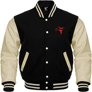Veste universitaire pour femmes de haute qualité-manches longues fermeture à glissière dernier style vestes de baseball veste universitaire en satin en gros - Product Image 4