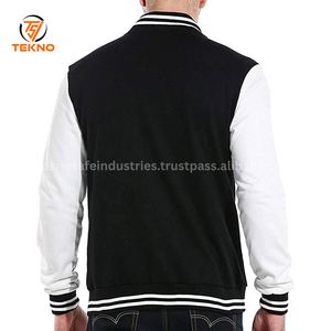 Veste universitaire à la mode pour l'hiver col montant poignets côtelés tissu doux pour tenue décontractée et activités de plein air service OEM - Product Image 2