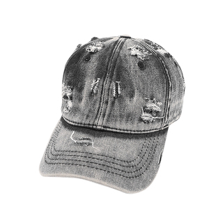 Gorra de Béisbol de Mezclilla de Algodón para Hombre y Mujer, Casual, Clásica, Ajustable, Lisa, para Actividades al Aire Libre, con Bordado Personalizado, Logotipo 3D, Visera Curva - Product Image 1