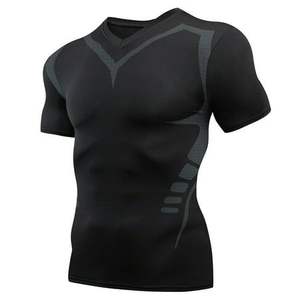 Débardeur pour homme Dry-Fit Léger Respirant Séchage rapide Personnalisé Entraînement Col rond Manches courtes Spandex/Polyester Coupe ajustée Tout - Product Image 5