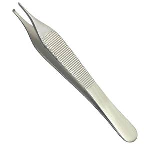 Adson Tweezer Teeth Pince à épiler légère Adson avec dents dentelées fines Pince à épiler Adson de qualité professionnelle avec dents à prise améliorée Instruments chirurgicaux - Product Image 2