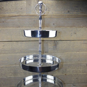 Soporte de pastel de metal pulido con espejo de acero inoxidable, forma redonda, cubiertos de gran tamaño, restaurante y soporte de artículos de hotel - Product Image 1