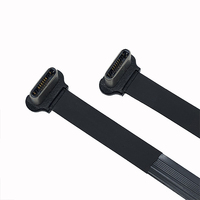 Conector USB 3.1 Macho Personalizado, Cable Circular de PVC, TPE y Nailon Tipo-C en Forma de T, Cable Suave con Clip Trasero para Carga Inalámbrica, Conexión de 8 Pines