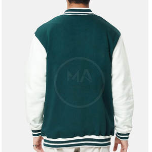 Men's Letterman Winter Jacket High Quality Polyester/Cotton Solid Color Long Sleeve Warm Stand Collar Breathable Quick <b>Dry</b> <b>Coat</b> - Product Image 3