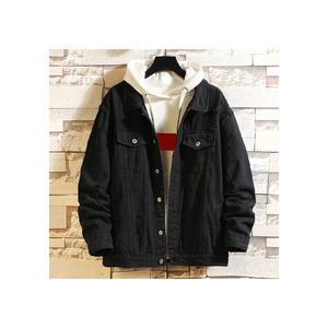 Men Custom Wholesale Printing Fashion <b>Denim</b> <b>Jacket</b> / Plus Size Long Sleeve <b>Jacket</b> for Men No Shirt / Men's Jeans <b>Denim</b> <b>Jackets</b> - Product Image 1