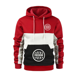 OEM personalizado recién llegado hombres pulóver sudaderas con capucha Patchwork Color polar hombres pulóver con vuelo fuera de estantes sudaderas con capucha - Product Image 2