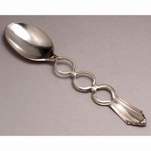 Minihervidor de agua de diseño largo pulido de plata, mango con forma redonda, cuchara, juego de Servicio de ensalada, juego de acero inoxidable - Product Image 3