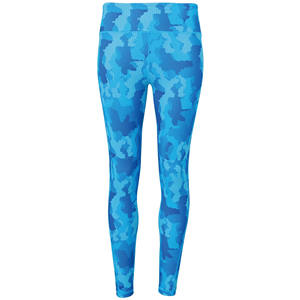 Mallas de entrenamiento de cintura alta para mujer, pantalones deportivos transpirables de secado rápido con patrón estampado, pantalones largos informales de moda - Product Image 1