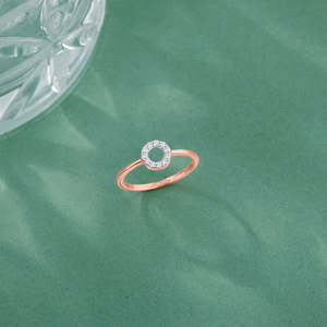 Bague en or rose sertie de diamants Forever Circle - Product Image 1
