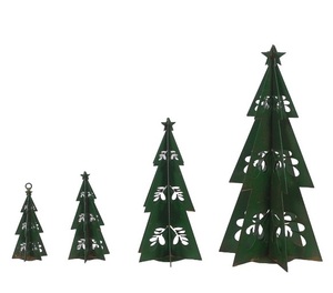 ต้น X-MAS สนขนาดเล็กแบบโค้งสีเขียวแนวชนบทสำหรับตกแต่งภายในบ้านวันหยุดตกแต่งคริสต์มาส - Product Image 3