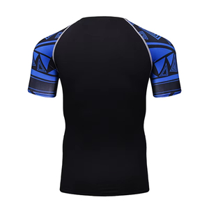 Protectores de erupción hechos a medida de alta calidad BJJ MMA hombres Rash Guard Active Top Fitness BJJ Jiu Jitsu MMA correr pesca Rash Guard - Product Image 2
