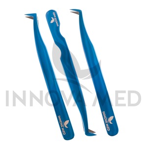 แหนบขนตาปลอมสีน้ำเงิน2025แหนบต่อขนตาปลอมแบบธรรมชาติมีสไตล์ - Product Image 1