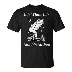 T-shirt per la sensibilizzazione sull'autismo con meme IT Is What IT Is per uso promozionale - Product Image 2
