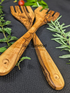 ช้อนไม้ทำด้วยมือสำหรับกวนผสมและให้บริการเครื่องมือในครัวโดย tradebyd - Product Image 4