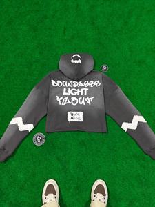 Sudadera con Capucha 100% Algodón Grueso, Corte Cuadrado, Letras con Impresión 3D, Hombros Caídos, Forro Polar Personalizado, 550 GSM - Product Image 4