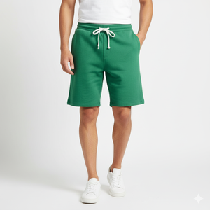 Men Cotton Fleece Shorts 100% Cotton Fleece Sweat shorts Custom Fitness Gym Training Jogging Knee Length Sweat Shorts - Product Image 1