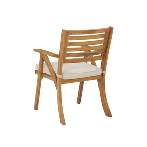 Juego de sillas de comedor de madera maciza marrón para muebles de exterior y Villa para uso en parques - Product Image 4