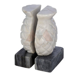 Premium écologique ananas marbre fait à la main ISO certifié serre-livres nouveau Design décor à la maison élégant personnalisé artisanat naturel - Product Image 2