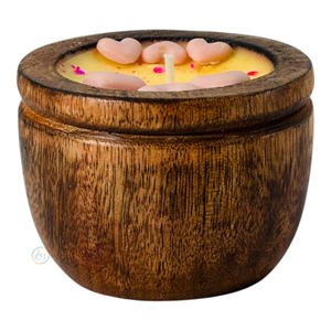 Vela votiva de madera perfumada con relleno de corazón ecológico para festivales Halloween Navidad graduación regalos de Año Nuevo hechos cera de soja - Product Image 3