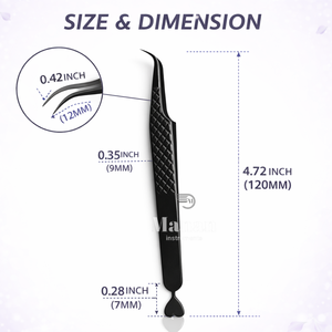 Pince à cils professionnelle rose à pointe incurvée, prise en main facile, outil d'extension de cils, applicateur de volume pour cils - Product Image 2