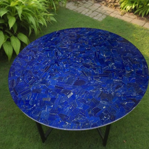Handmade Vòng <span class=keywords><strong>Lapis</strong></span> <span class=keywords><strong>Lazuli</strong></span> Bàn cà phê hiện đại sofa trung tâm đồ nội thất sang trọng phòng khách nội thất & nhà hàng trang trí - Product Image 3