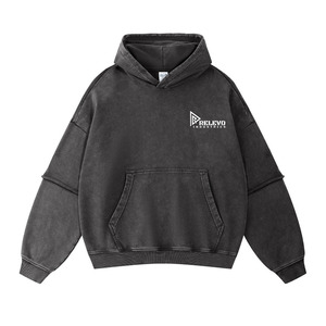 <b>Men</b> <b>Pullover</b> Heavyweight 100% Cotton Oversized Hoodie 2 Pcs Eco-Friendly Breathable Anti-Wrinkle ODM Manufacturer - Product Image 6