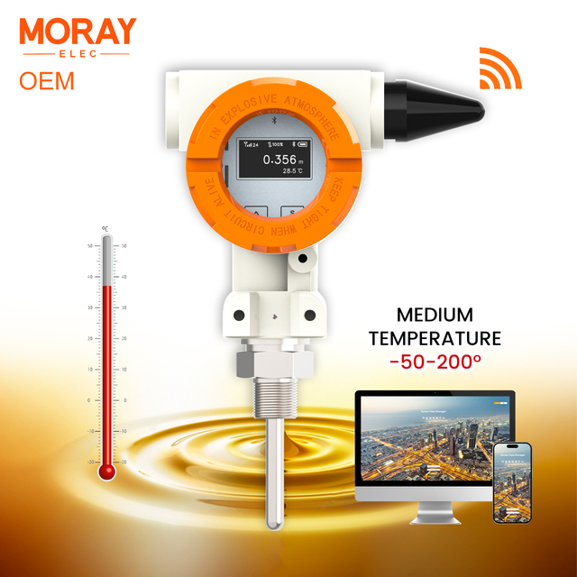 Moray ME6001T 4G NB-IoT OEM OLED Display Wireless Temperature Transmitter WiFi Remote Pressure Temperature Sensor Stainless
