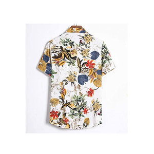 Hawaiian-style shirts for men Shirts with a floral print <b>button</b> <b>up</b> Western-Style <b>Short</b>-<b>Sleeved</b> Beachwear men's shirts - Product Image 2