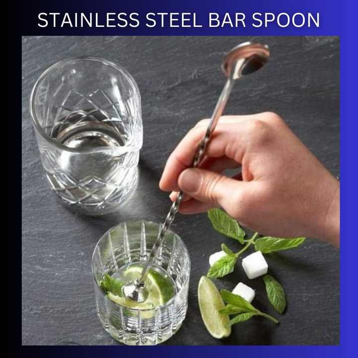 Hot Selling Wholesale Long Handle Cocktail Spoon Bar Spoon Stainless Steel Mixing Spiral Pattern Bartender Tools Barware