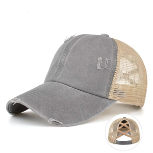 Gorra de camionero de espuma Premium de 6 paneles con logotipo bordado impreso personalizado de alta calidad, gorra de béisbol de malla lisa, lona para exteriores - Product Image 4