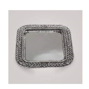 Glossy Finished Stainless Steel Serving <b>Tray</b> With Easy Carrying Handle Metal Serving <b>Tray</b> Wholesaler - Product Image 5