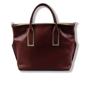 Made In Italy Women's Bag Shoulder Bag Soft Calfskin Internal Compartment With Zip Double Handle Handbag Shoulder Strap