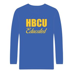 T-shirt à manches longues en coton brodé en chenille Blue Sigma Gamma Rho, éducation HBCU, sororité grecque Divine Nine Collegiate SGRho - Product Image 2