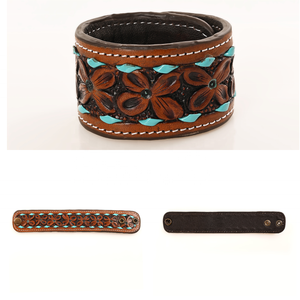 Bracelet en cuir brut de style western unisexe, tressé à la main, bijoux de mode style cowboy - Product Image 4