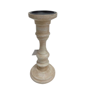 Wholesale Bulk Iron & Wood <b>Candle</b> Pillar Holder Natural <b>Colour</b> Large Size Luxury Design <b>Candle</b> Stand For Hotels Decoration - Product Image 1