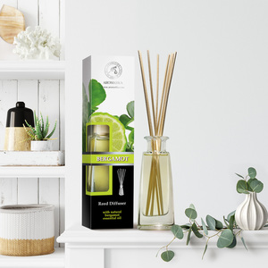 Aromatika Bergamot Reed Diffuser 100ml Glass Bottle with Natural <b>Essential</b> <b>Oil</b> Long Lasting Aroma Fragrance <b>Set</b> - Product Image 6