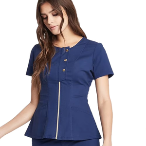 Conjunto de Top y pantalón, conjuntos de uniformes, conjuntos de uniformes de manga corta, fábrica, elasticidad, personalizar, conjuntos de uniformes de enfermera de Hospital para mujeres - Product Image 6