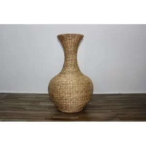 Collection chaude 100% petit vase en jacinthe d'eau naturelle pour décorer les fêtes et les événements spéciaux avec le style fabuleux le plus vendu