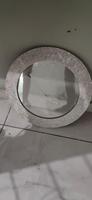 Miroir mural décoratif rond en bois massif avec incrustations de os, fait main, épaisseur 10 mm, artisanat de qualité supérieure, Galore India, vente en gros