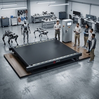 Plataforma de Pruebas Dinámicas Multirrobóticas |   Sistema de Pruebas de Coordinación de Robots Humanoides a Gran Escala, Alta Precisión, IP55