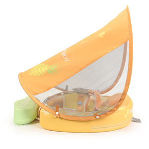 Flotador de Pecho para Bebé 3D con Forma de Pizza, No Inflable, con Toldo |   Flotador de Piscina con Diseño de Comida para Bebés de 3 a 24 Meses - Product Image 1