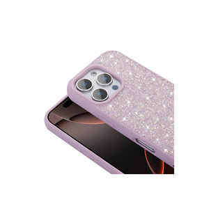 เคสซิลิโคนลายเพชรเทียมหรูหราสำหรับ iPhone 16 PRO MAX เคสดีไซน์หินมันวาวใน Lila - Product Image 6