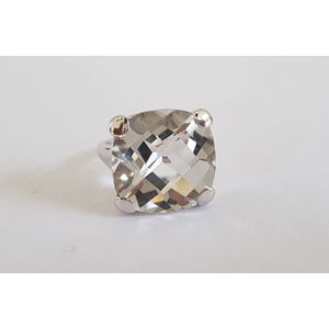 Shah Gems Women's Natural <b>Crystal</b> Quartz <b>Ring</b> 925 Sterling Silver - Product Image 1