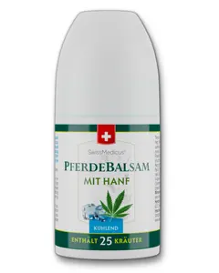 SwissMedicus Pferdebalsam Gel Herbal Pendingin Roll-On untuk Sendi & Otot, Kualitas Swiss, Krim Pereda Nyeri, Varises, 90 Ml