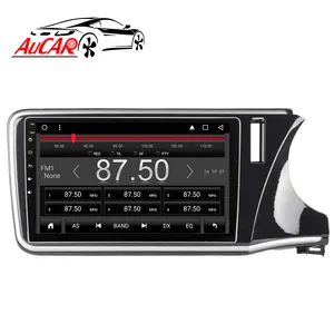 AuCAR 9 "안드로이드 10 자동차 라디오 터치 스크린 스테레오 자동차 비디오 네비게이션 GPS 멀티미디어 DVD 플레이어 혼다 시티 2015- 2018
