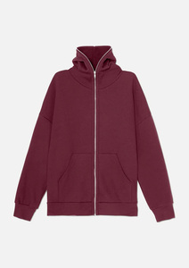 Sudadera con capucha de lana para hombre, ropa de calle personalizada de alta calidad con cremallera y peso pesado - Product Image 3